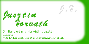 jusztin horvath business card